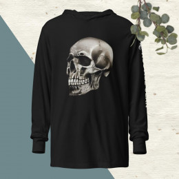 Hooded long-sleeve tee - Wearable Art Series (Hostile Clan) by Winson, This is a hand-drawn image in photorealism.